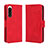 Leather Case Stands Flip Cover Holder BY3 for Sony Xperia 5 IV Red