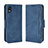 Leather Case Stands Flip Cover Holder BY3 for Sony Xperia Ace III Blue