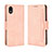Leather Case Stands Flip Cover Holder BY3 for Sony Xperia Ace III Pink