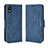 Leather Case Stands Flip Cover Holder BY3 for Sony Xperia Ace III SO-53C Blue