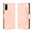 Leather Case Stands Flip Cover Holder BY3 for Sony Xperia L4 Pink