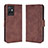Leather Case Stands Flip Cover Holder BY3 for Vivo iQOO Z6 5G Brown