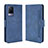 Leather Case Stands Flip Cover Holder BY3 for Vivo V21 5G Blue