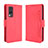 Leather Case Stands Flip Cover Holder BY3 for Vivo V21e 5G Red