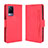 Leather Case Stands Flip Cover Holder BY3 for Vivo V21s 5G Red