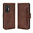 Leather Case Stands Flip Cover Holder BY3 for Vivo X70 5G Brown