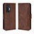 Leather Case Stands Flip Cover Holder BY3 for Vivo X70 Pro 5G Brown