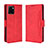 Leather Case Stands Flip Cover Holder BY3 for Vivo Y01 Red