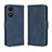 Leather Case Stands Flip Cover Holder BY3 for Vivo Y02S Blue