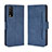 Leather Case Stands Flip Cover Holder BY3 for Vivo Y12A Blue