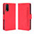 Leather Case Stands Flip Cover Holder BY3 for Vivo Y20a Red