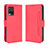 Leather Case Stands Flip Cover Holder BY3 for Vivo Y21 Red