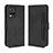 Leather Case Stands Flip Cover Holder BY3 for Vivo Y21a Black