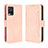 Leather Case Stands Flip Cover Holder BY3 for Vivo Y21a Pink