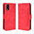 Leather Case Stands Flip Cover Holder BY3 for Vivo Y3s (2021) Red