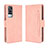 Leather Case Stands Flip Cover Holder BY3 for Vivo Y51 (2021) Pink