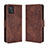 Leather Case Stands Flip Cover Holder BY3 for Vivo Y52s 5G Brown