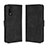 Leather Case Stands Flip Cover Holder BY3 for Wiko Power U20 Black