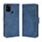 Leather Case Stands Flip Cover Holder BY3 for Wiko View5 Blue