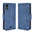 Leather Case Stands Flip Cover Holder BY3 for Wiko Y51 Blue