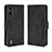 Leather Case Stands Flip Cover Holder BY3 for Wiko Y81 Black