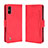 Leather Case Stands Flip Cover Holder BY3 for Wiko Y81 Red