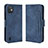 Leather Case Stands Flip Cover Holder BY3 for Wiko Y82 Blue