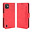 Leather Case Stands Flip Cover Holder BY3 for Wiko Y82 Red