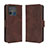 Leather Case Stands Flip Cover Holder BY3 for Xiaomi Poco C55 Brown