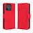 Leather Case Stands Flip Cover Holder BY3 for Xiaomi Poco C55 Red