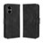 Leather Case Stands Flip Cover Holder BY3 for Xiaomi Poco M4 5G Black
