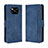 Leather Case Stands Flip Cover Holder BY3 for Xiaomi Poco X3 Pro Blue