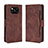 Leather Case Stands Flip Cover Holder BY3 for Xiaomi Poco X3 Pro Brown