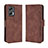 Leather Case Stands Flip Cover Holder BY3 for Xiaomi Poco X4 GT 5G Brown