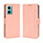 Leather Case Stands Flip Cover Holder BY3 for Xiaomi Redmi 10 5G Pink