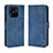 Leather Case Stands Flip Cover Holder BY3 for Xiaomi Redmi 10 India Blue