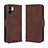Leather Case Stands Flip Cover Holder BY3 for Xiaomi Redmi A2 Plus Brown