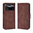 Leather Case Stands Flip Cover Holder BY3 for Xiaomi Redmi Note 11E Pro 5G Brown