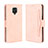 Leather Case Stands Flip Cover Holder BY3 for Xiaomi Redmi Note 9S Pink