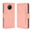 Leather Case Stands Flip Cover Holder BY3 for Xiaomi Redmi Note 9T 5G Pink