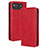 Leather Case Stands Flip Cover Holder BY4 for Asus ROG Phone 7 Red