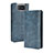 Leather Case Stands Flip Cover Holder BY4 for Asus Zenfone 7 Pro ZS671KS Blue