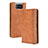 Leather Case Stands Flip Cover Holder BY4 for Asus Zenfone 7 Pro ZS671KS Brown