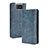 Leather Case Stands Flip Cover Holder BY4 for Asus Zenfone 7 ZS670KS Blue
