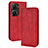 Leather Case Stands Flip Cover Holder BY4 for Asus Zenfone 9 Red