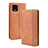 Leather Case Stands Flip Cover Holder BY4 for Google Pixel 4 XL Brown