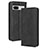 Leather Case Stands Flip Cover Holder BY4 for Google Pixel 7a 5G Black