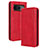 Leather Case Stands Flip Cover Holder BY4 for Google Pixel 8 5G Red