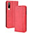 Leather Case Stands Flip Cover Holder BY4 for HTC Desire 22 Pro 5G Red