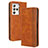 Leather Case Stands Flip Cover Holder BY4 for HTC U23 5G Brown